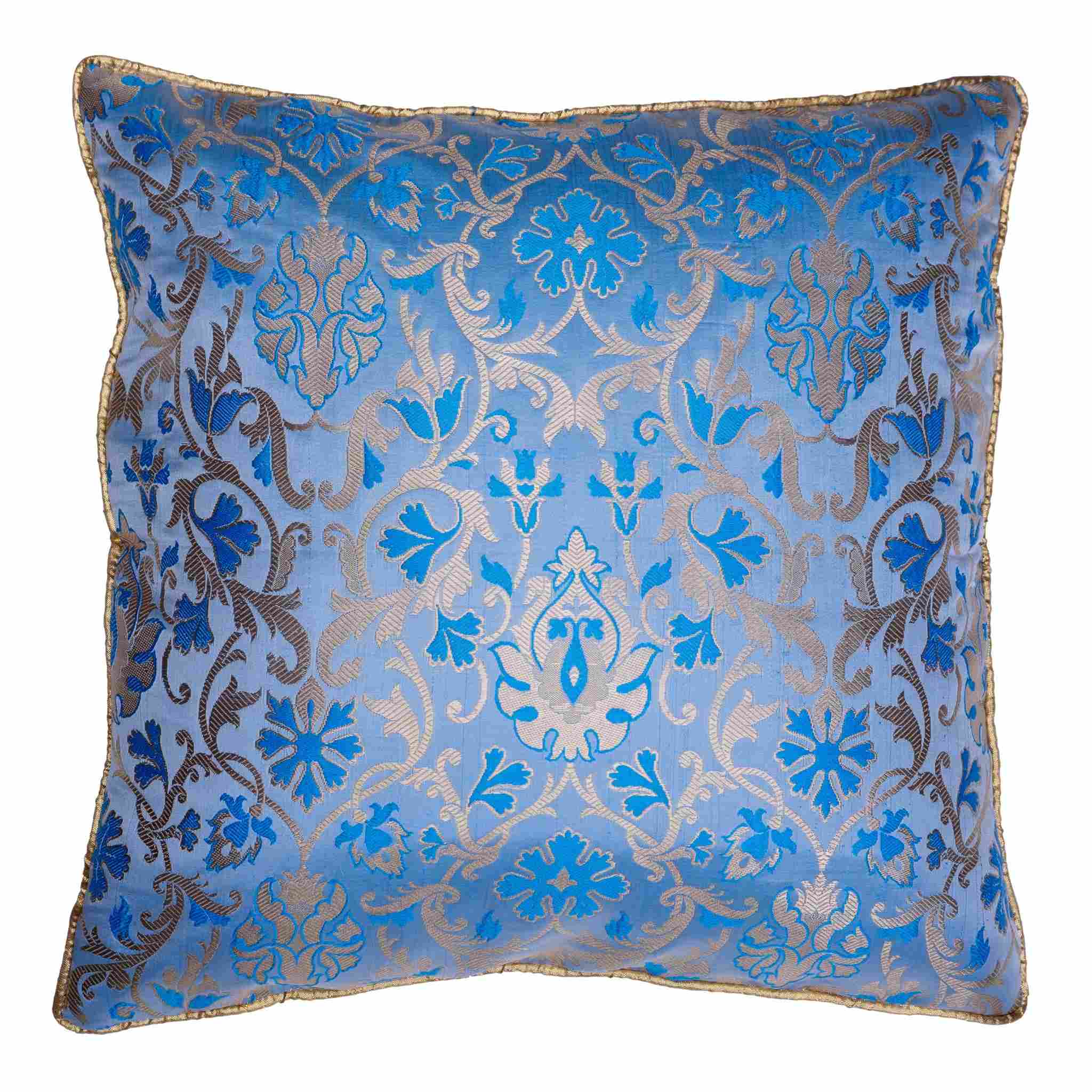 Banarasi Blue Cushion Cover