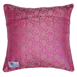Banarasi Pink Cushion Cover