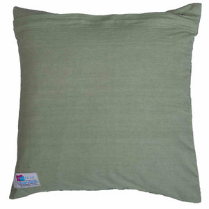 Green Chikankari Cushion Cover