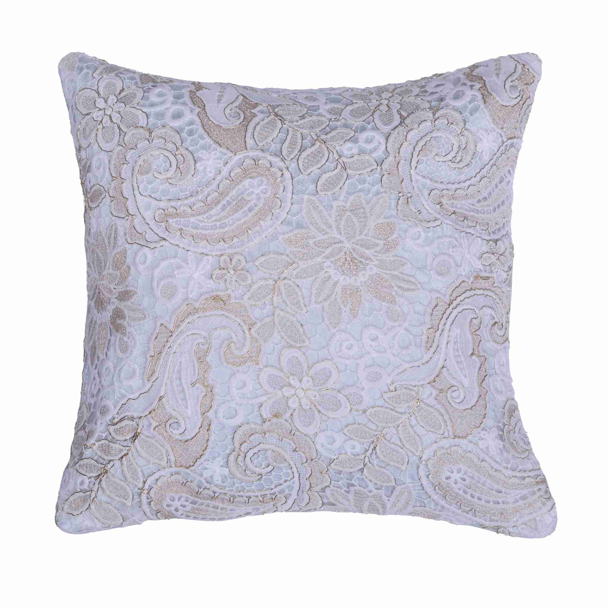 White Cutwork Lacy Cushion Cover